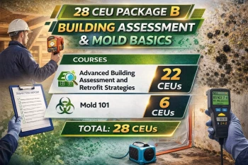 BPI 28 CEU Package B - Building Assessment & Mold BasicsIndoor Health & Water Remediation